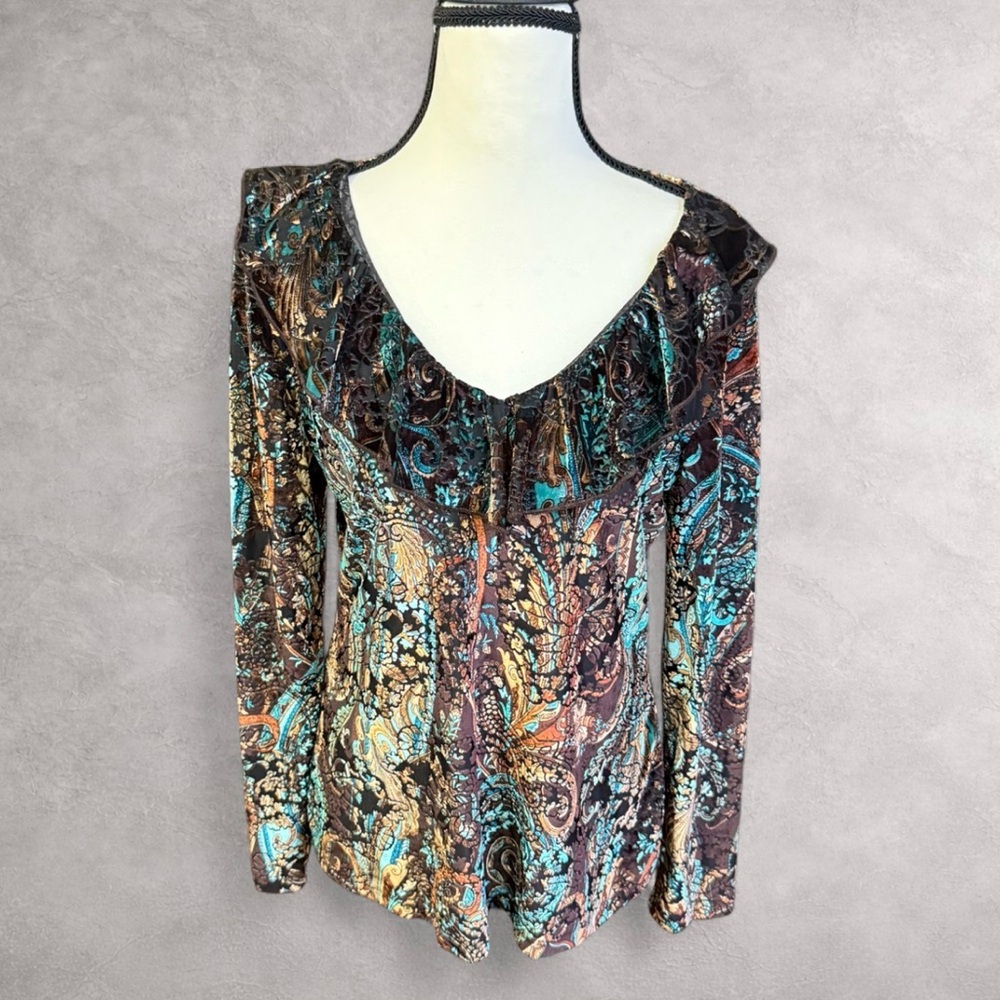Susan Lawrence Multicolor Paisley‎ Blouse